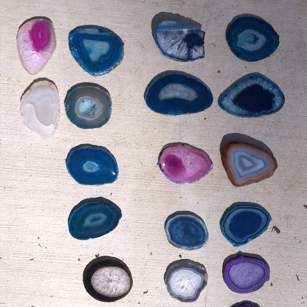 Custom agate phone grips